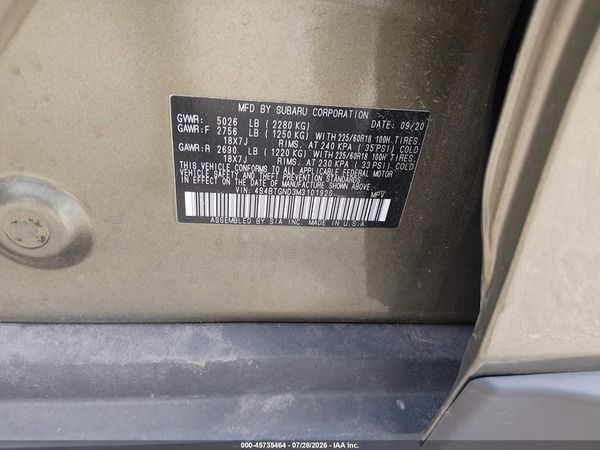 2021 SUBARU OUTBACK LIMITED XT