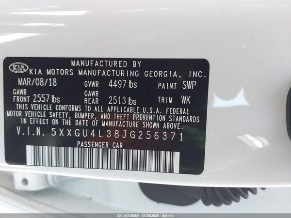 2018 KIA OPTIMA EX