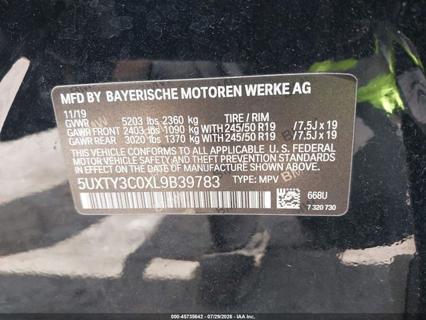 2020 BMW X3 SDRIVE30I