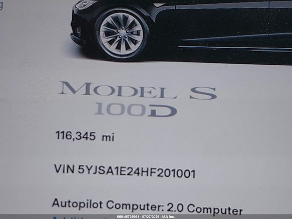 2017 TESLA MODEL S 100D/60D/75D/90D/P100D