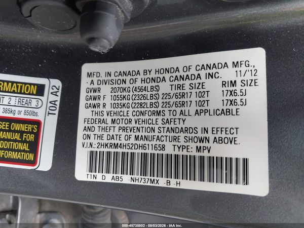 2013 HONDA CR-V EX