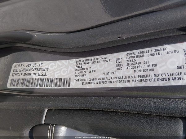 2023 JEEP GRAND CHEROKEE L ALTITUDE 4X4