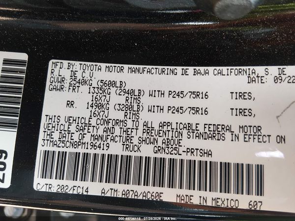 2023 TOYOTA TACOMA SR5 V6