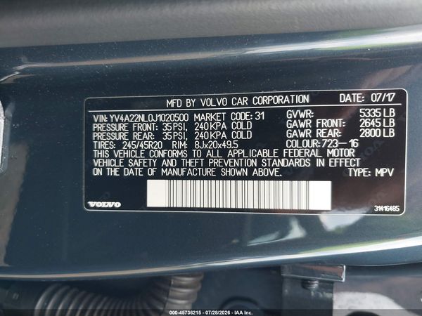 2018 VOLVO V90 CROSS COUNTRY T6
