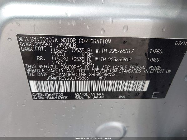 2018 TOYOTA RAV4 XLE
