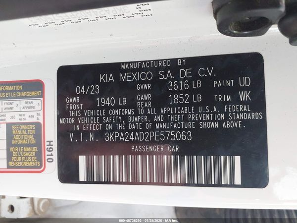 2023 KIA RIO LX
