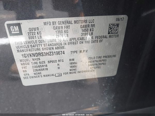 2017 CADILLAC XT5 LUXURY