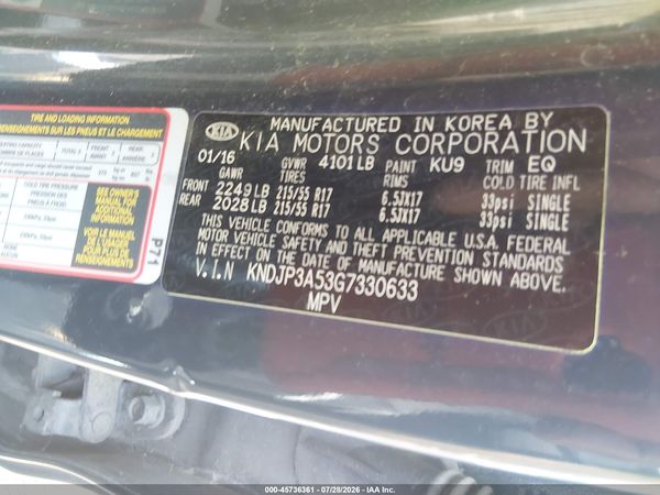 2016 KIA SOUL +