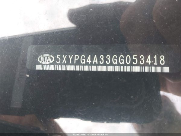 2016 KIA SORENTO 2.4L LX