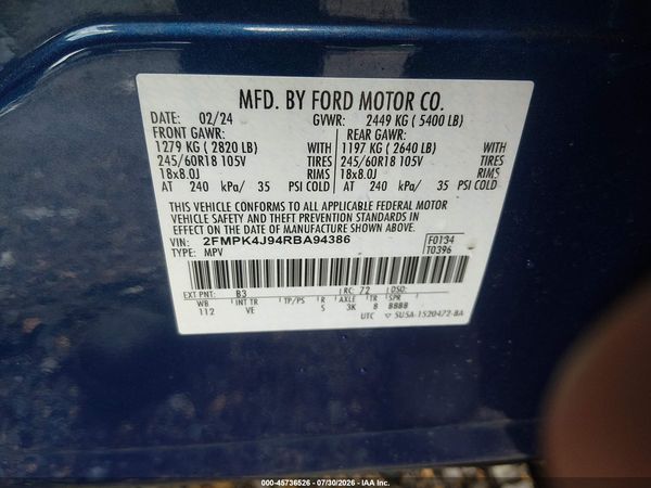 2024 FORD EDGE SEL — I9