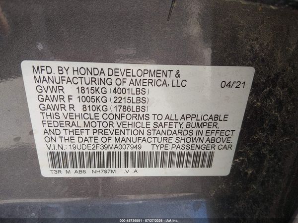 2021 ACURA ILX STANDARD