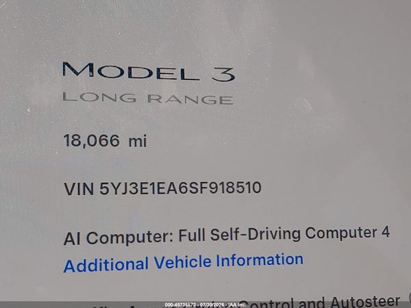 2025 TESLA MODEL 3