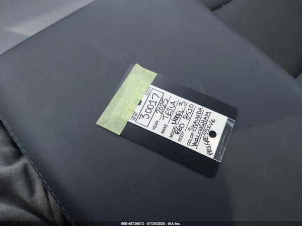 2025 TESLA MODEL 3