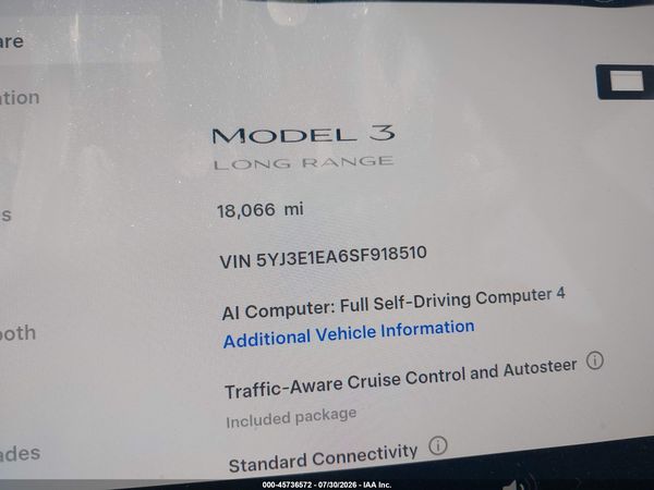 2025 TESLA MODEL 3