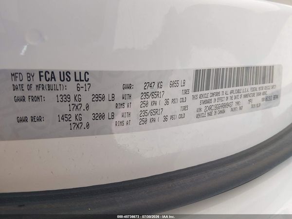 2017 CHRYSLER PACIFICA TOURING-L