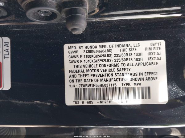 2017 HONDA CR-V EX