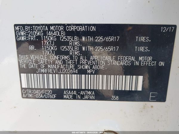 2018 TOYOTA RAV4 XLE