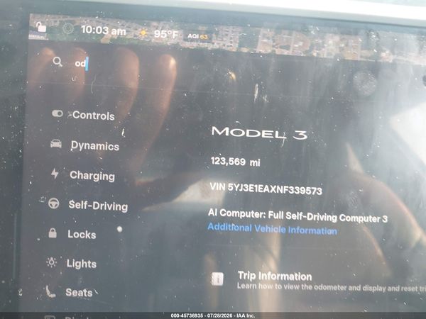 2022 TESLA MODEL 3 REAR-WHEEL DRIVE