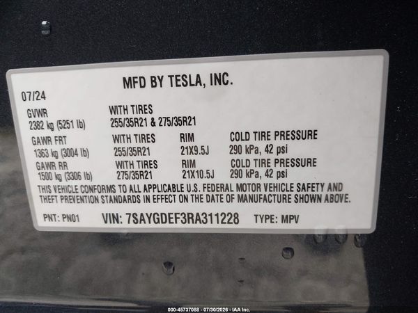 2024 TESLA MODEL Y