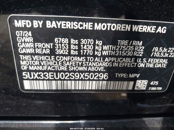 2025 BMW X5 M60I