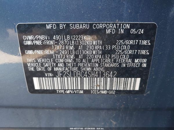 2025 SUBARU FORESTER PREMIUM — I9