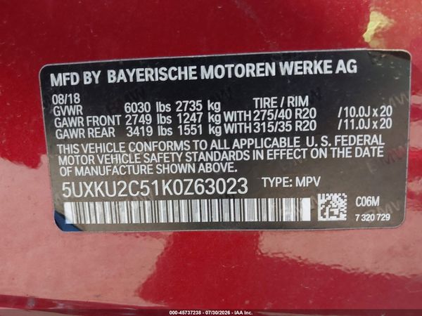 2019 BMW X6 XDRIVE35I