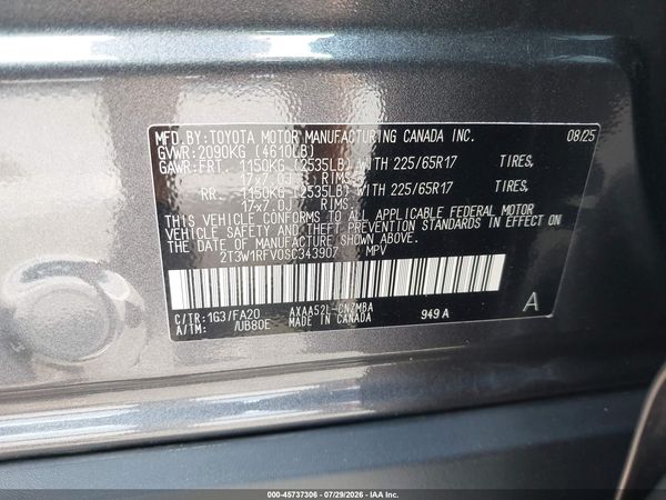 2025 TOYOTA RAV4 XLE