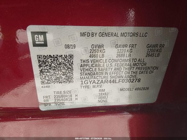 2020 CADILLAC XT4 FWD LUXURY