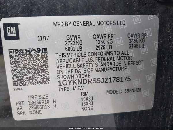 2018 CADILLAC XT5 LUXURY