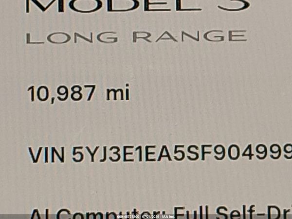 2025 TESLA MODEL 3