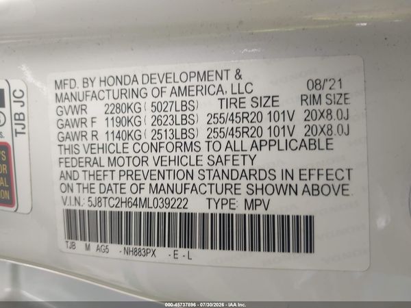 2021 ACURA RDX A-SPEC PACKAGE