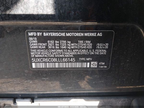 2020 BMW X5 XDRIVE40I