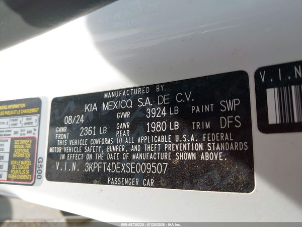 2025 KIA K4 LXS