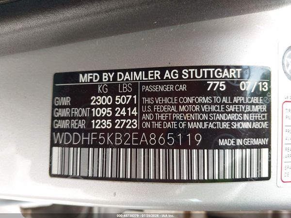 2014 MERCEDES-BENZ E 350 E350