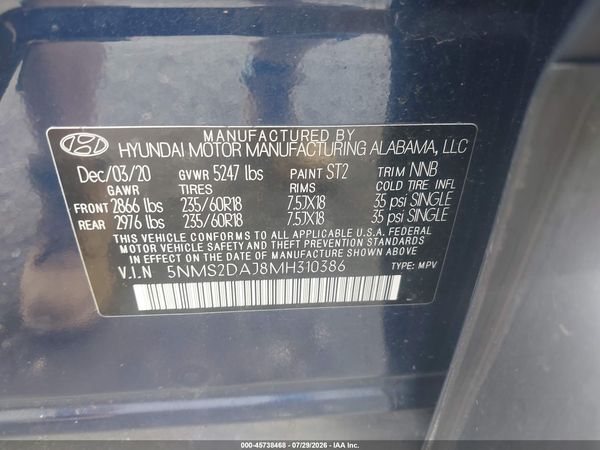 2021 HYUNDAI SANTA FE SEL