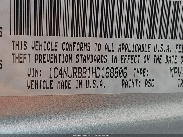 2017 JEEP PATRIOT SPORT