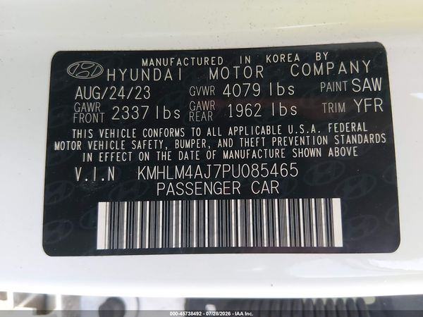 2023 HYUNDAI ELANTRA HYBRID BLUE