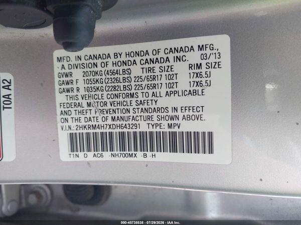2013 HONDA CR-V EX-L