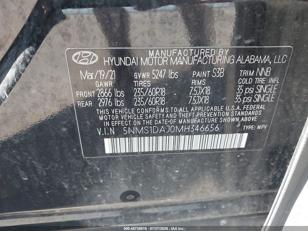 2021 HYUNDAI SANTA FE SE