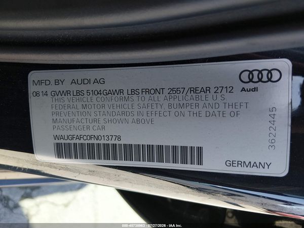2015 AUDI A6 2.0T PREMIUM