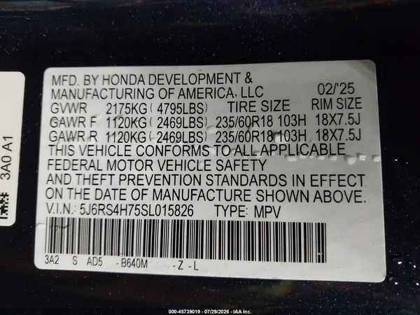 2025 HONDA CR-V EX-L AWD