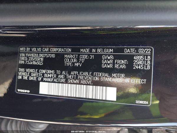 2022 VOLVO XC40 T5 INSCRIPTION