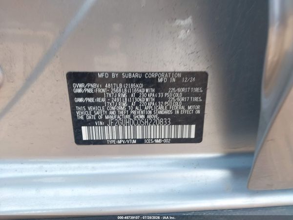 2025 SUBARU CROSSTREK PREMIUM — I9