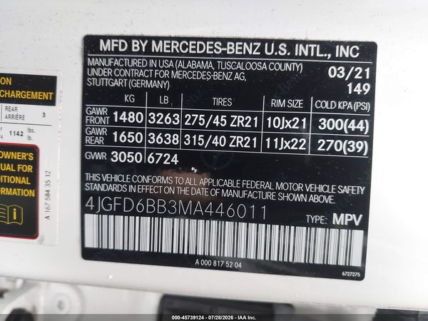 2021 MERCEDES-BENZ AMG GLE 53 COUPE 4MATIC