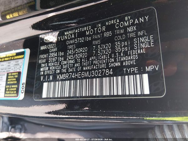 2021 HYUNDAI PALISADE CALLIGRAPHY