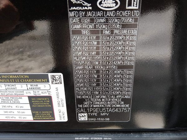 2026 LAND ROVER RANGE ROVER SPORT P360 SE