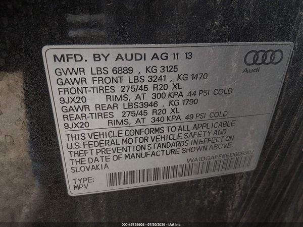 2014 AUDI Q7 3.0T S LINE PRESTIGE