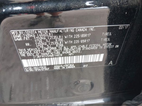 2017 TOYOTA RAV4 LE