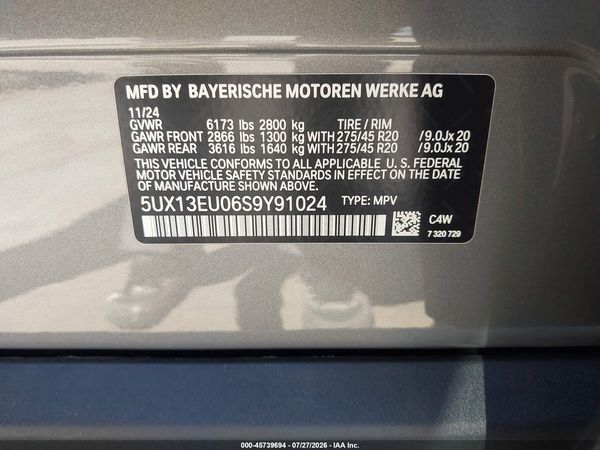 2025 BMW X5 SDRIVE40I