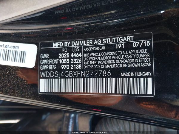 2015 MERCEDES-BENZ CLA 250 4MATIC